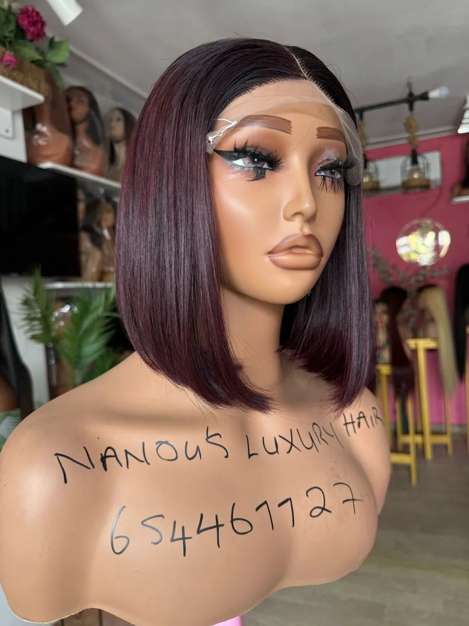 Vietnam Bone Straight Dark Burgundy